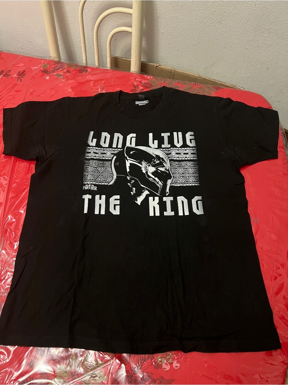 Marvel’s Black Panther “Long Live the King” Sz Large Black